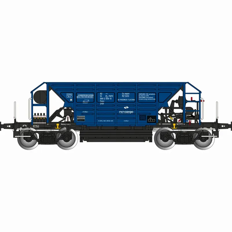 Wagon trémie Facc bleu - Albert Modell 689047 - HO 1/87 - PL-PKPC - Ep VI - 2R Commander Vite